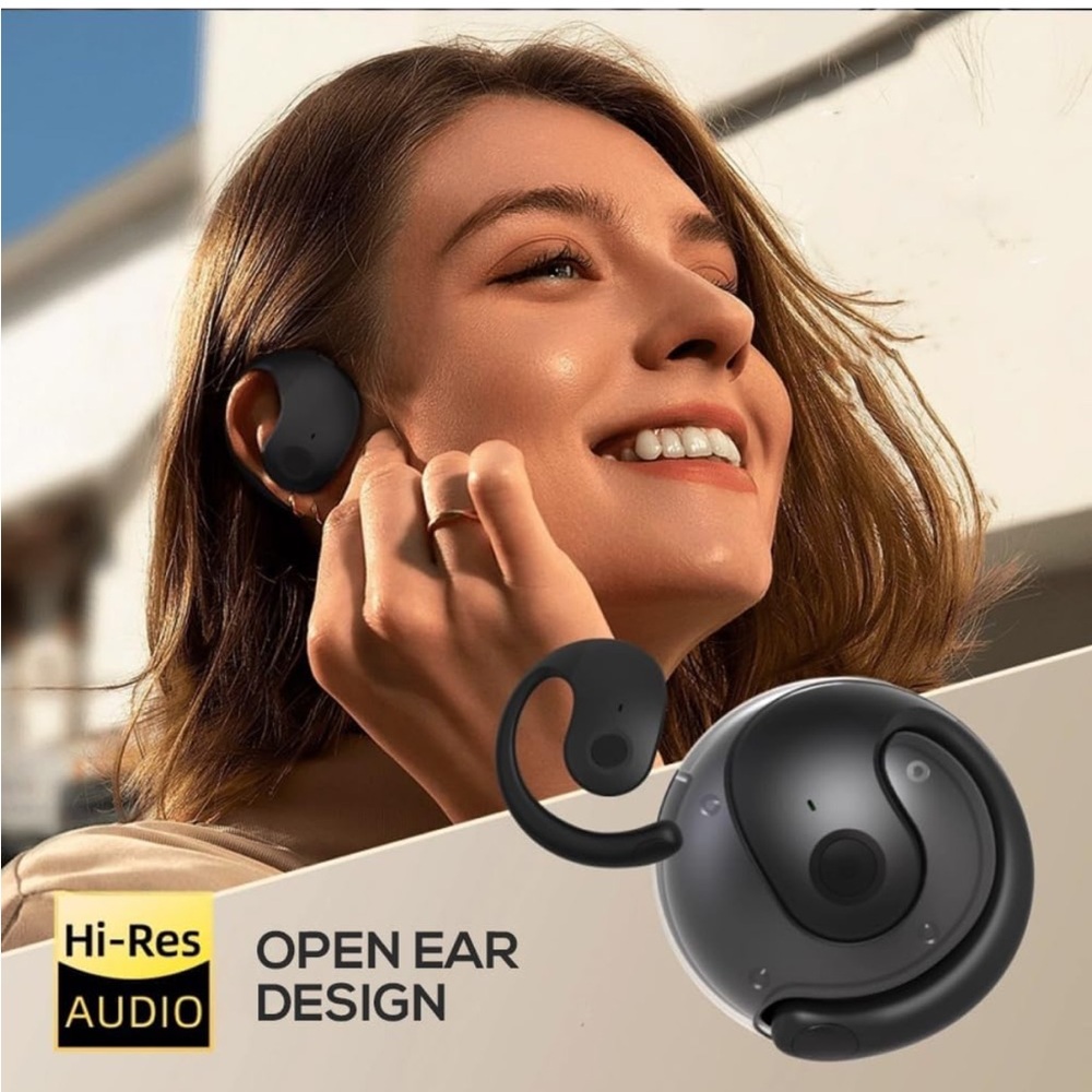 Open-Ear Wireless Earbuds - Black